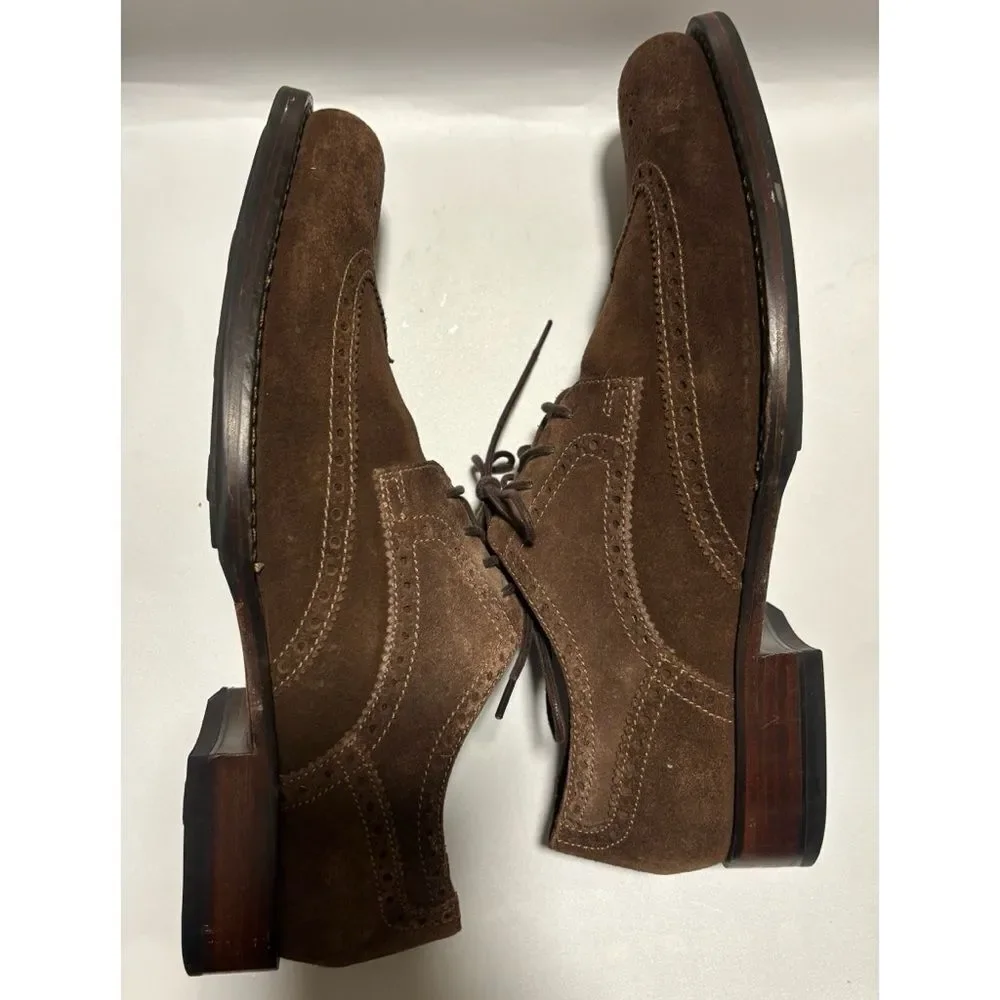 Cole Haan WINGTIP  SUEDE LEATHER OXFORD Shoes in Chocolate Size 8.5